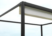 Gavillon Pergola Aluminium Milwaukee Black C/Elektrisches elektrisches Blatt 3x3x2,5h m
