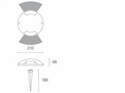 2W LED 4000K UPER Graphit Line