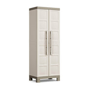 Multi -Use -Kleiderschrank zwei Türen vier Regale Beige Excellence 65 x45x H182 cm