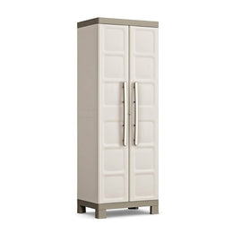 Multi -Use -Kleiderschrank zwei Türen vier Regale Beige Excellence 65 x45x H182 cm
