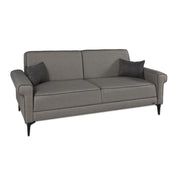 Silbera 3 -Seerer -Sofa Bett brauner grauer Stachelstoff