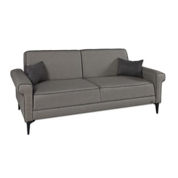 Silbera 3 -Seter -Sofa Bett mit grau brauner Effez mit Stachel versehen