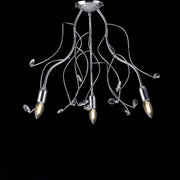 Hochglänzende verchromte Eisendecke mit Kristall Strasssteinen 3 Lichter 56 cm