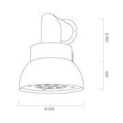 Bell aufstrebende Kapuze in Anti -CM Ø50 Edelstahlstahl Stahl
