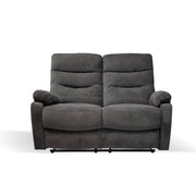 2 Sitzoter -Sofa mit 2 dunkelgrauen elektrischen Liegen L 145 x P 92 x H 109 cm