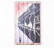 Druck auf Holz mit mehrfarbigen Leinwand 60x100 cm