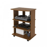 Altes Walnuss -TV -Wagen 2 Regale öffnen CM 60x45xh 81