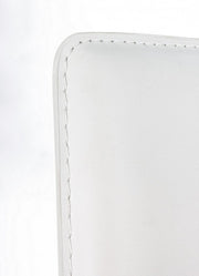 2x White Designer Style Eco -Lederhocker