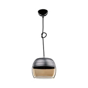 Punto Suspension Lampe ASZ0857 Nero Effez Inverted Glass Diffusor