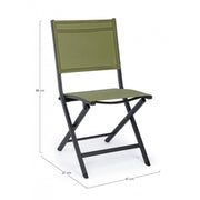 Outdoor -Stuhl im Aluminium Anthrazit Green Elin 47x57x H88 cm