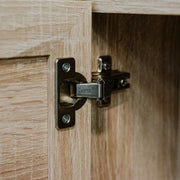 Bali 56A 2 TV -Halterschrank vor Wicker Effect