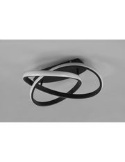 Spirallampenverlauf Schwarzer LED DIMMER 18W Ø45 cm Triobeleuchtung