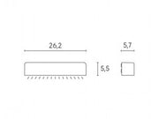 Applikationsmarker im Aluminium des Stempels mit weißem transparentem Glasdiffusor