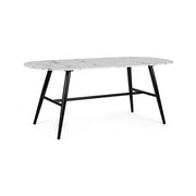 Marmor Marmoreffekt Ovaler Tabelle 110x50x45H CM