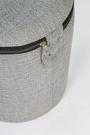 Set von 2 Fabric Poufs mit grauem Behälter Radilo