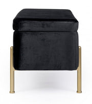 Bank mit Irina Container 2 Sitzen Samt -Effekt 110x42 cm