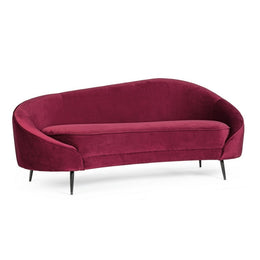 2 -seerer Sofa Seraphin Wein Velvet -Effekt
