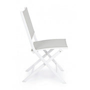 Outdoor -Stuhl in Aluminium White Grey Elin 47x57x H88 cm