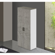 Kleiderschrank -Büro -Bücherregal mit H212x90x45cm Zement Farbschloss mit Zementfarbe