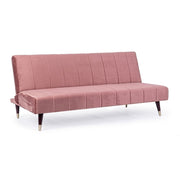 Drei Sitze Sofa Bett liegend rosa