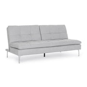 3 Sitzerbett -Sofa Leon Hellgrau im Stoff L190 cm