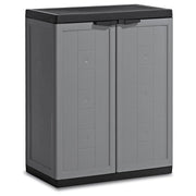 Niedrige Garderobe Black Grey 68x39x85H CM. Lustig