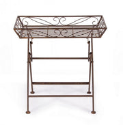 Rustikaler rechteckiger Metalltisch Malanie Brown