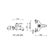 Verchromter Mixer für Bologna -Wanne