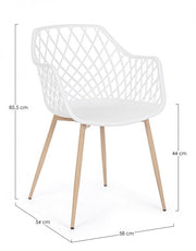 4x White Optk Stuhl -