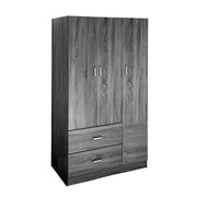 Drei -Door Grey Chamber Garderobe mit zwei Schubladen 90 x 42 x 180 h cm cm