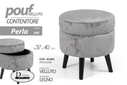 POUF Grey Container Perla Perla 37 x 40 h cm