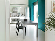 Erweiterbare Tabelle in hellgrauem Melamin 130/210x80x76h cm