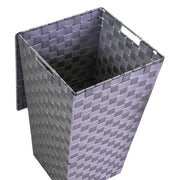 Gray Polyester Cestone mit Gemälde CM33X33H53 ausgekleidet