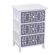 Gianna Cabinet Weiße Schublade Grau 3 Schubladen CM40x29H58