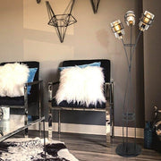 Große gemahlene Lampe Mdl3812 in gewebten Eisen 3 Effez Glasslichtern