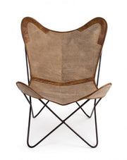 Eaton Beige Ledersess