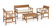Holz Lounge Set Acacia Noemi mit Kissen