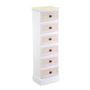 Holzschrank Losanan 6 Schubladen Creme CM29X23H95