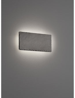 Applique Led Dimmerabile Rettangolare Retroilluminazione Raven Ardesia Nero L25 cm Trio Lighting