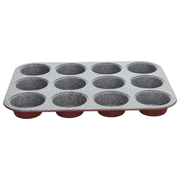 12 Muffin süßes Kirschmuffin in Rotstahl