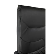 Richtungssessel Makam Black Office und verchromte Basis