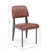 Vintage Dark Orange Stuhl 60x59x84-44h