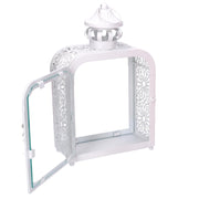 Weiße Metalllaterne CM17X9H30.5