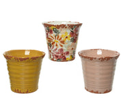 Handgezeichnete Terrakotta -Pflanzer