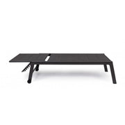 Hochaluminiumbett mit Anthrazit -Hilde -CM -Hilde -Rädern cm