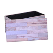 Rechteckiger blau Eco -Leder -Trunk CM76X40H41