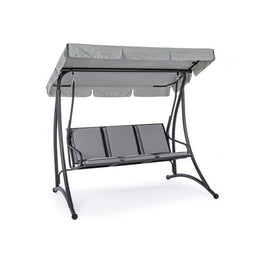 Drei -Seerer -Stahl -Schaukel -Anthrazit Grely 190x120x H185 cm