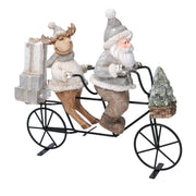Santa Claus Ceramic mit Rentiergrau CM29.5X9.5H28