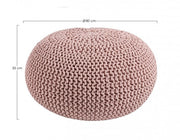 Rose Withwined Pouf Feuring 80 cm Design