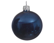 Glänzender blauer Weihnachtsball 6 cm
